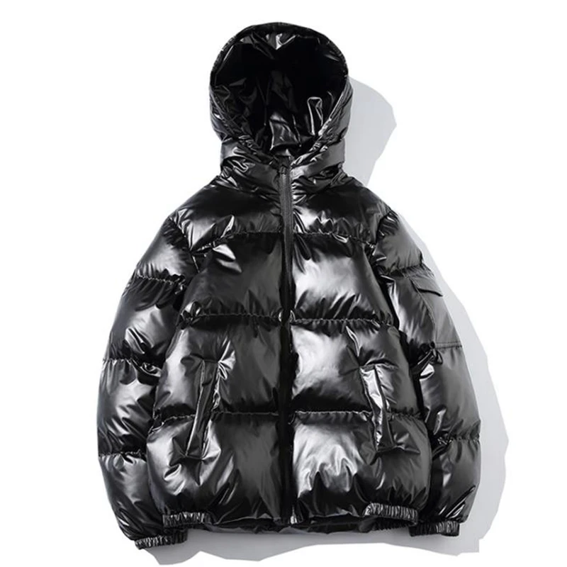 

Winter cotton jacket short Korean fashion jacket winter silver bright face thick down cotton jacket men's new style 2019