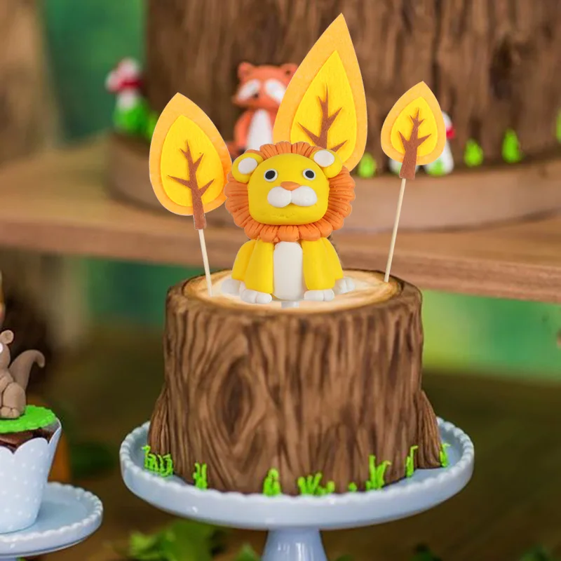 Decorations De Gateau Pour Le Premier Anniversaire Des Enfants Decor De Zoo Safari Decor De Bapteme Aliexpress