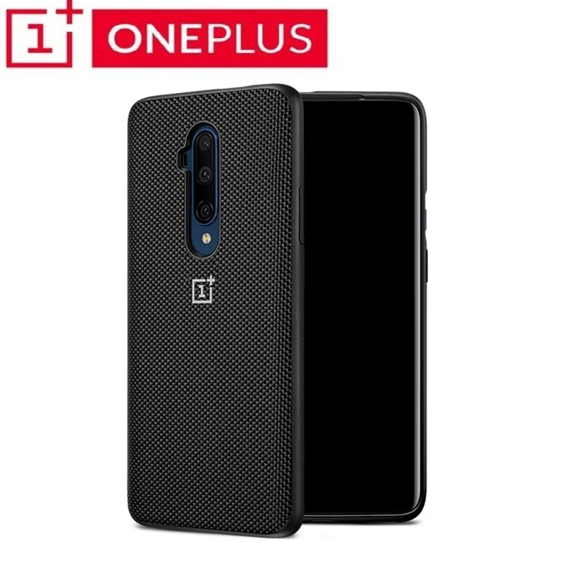 100% Оригинальный oneplus 7T Pro Чехол бампер задняя крышка нейлон pro песчаник черный |