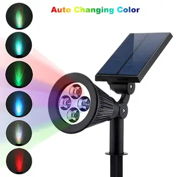 

4/7LED RGB Solar Garden Light Outdoor Decoration Pathway Waterproof LED Solar Powered Lawn Light Street Landscape Yard Lamp