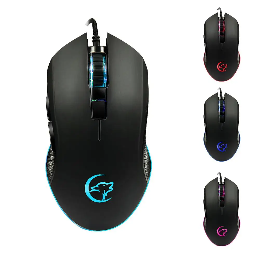 Новое поступление G812 красочные “дышащими” световыми индикаторами 800/1200/1600/2400 точек/дюйм ПК оптический провод игровые Мышь