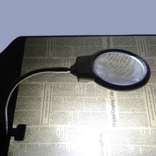 СВЕТОДИОДНЫЙ Лупа с подсветкой металлический шланг увеличительное стекло Настольная лампа для чтения светильник с зажимом для чтения живопись Шитье