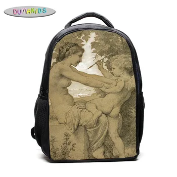

Vintage Stylish Ladies Bag Backpack Female Blue Printing High Quality School Bag Ripstop Girl School Fashion Shoulder