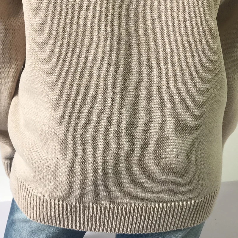 Loose women jumper spring autumn oversized knitted women sweaters and pullovers thin black long sleeve ladies sweater DR2250 (4)