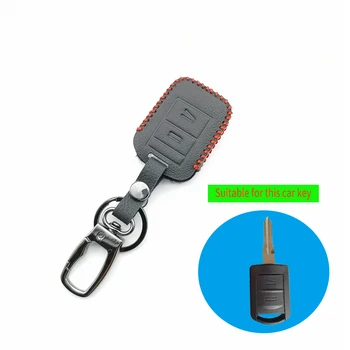 

2 Buttons Popular Genuine Leather Car Key Case Cover for Opel Astra H J g Zafira Vectra Corsa Insignia Mokka Protect Shell