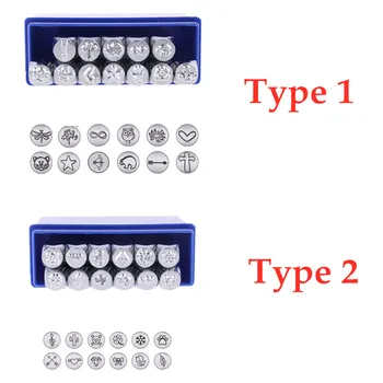 

12 Pcs/set Metal Stamp Punch Stamping Tool with Animal Theme Electroplated DIY Handmade Jewelry Iron Seal