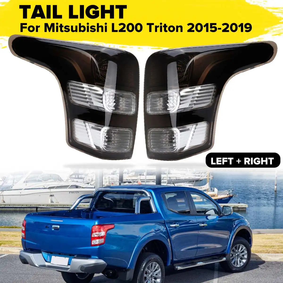 Левый/правый черный Задний светильник для Mitsubishi Triton L200 для Fiat для Strada без провода