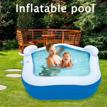 

213cm X 207cm Thicken Inflatable Swimming Pool Adults Kids Pool Bathing Tub Outdoor Indoor Swimming Pool Inflatable Bathtub