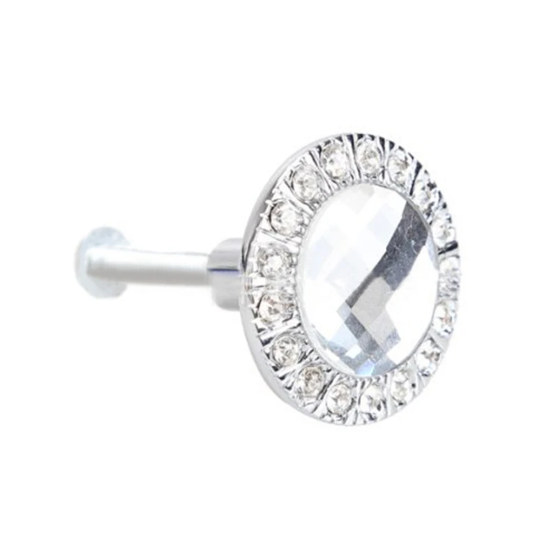 

10xCrystal Glass Cupboard Cabinet Wardrobe Knobs Drawer Door Handle Pull Kit US