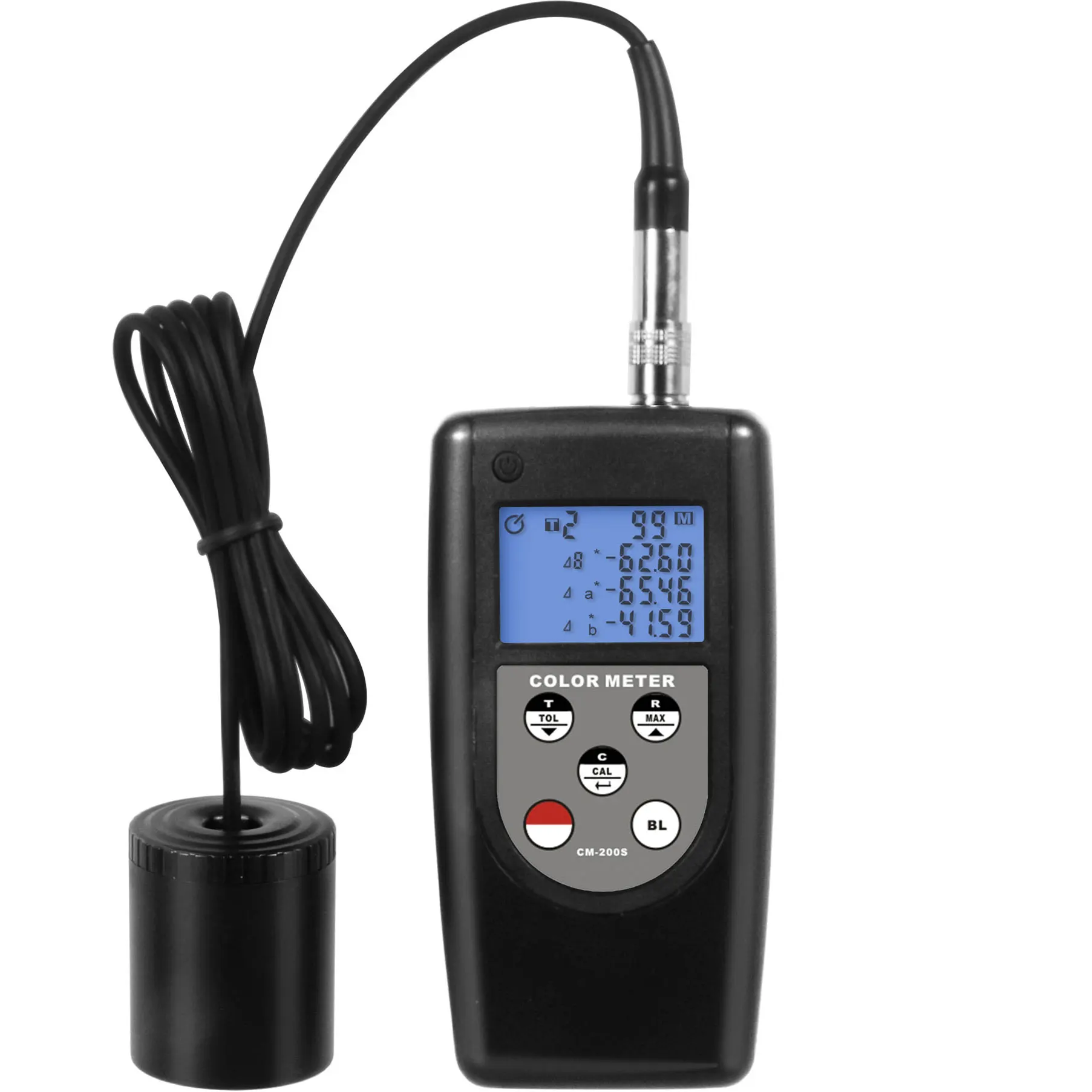 Digital color meter CM-200S Color Difference Tester Colorimeters Auto memory 99 sets For textile paper painting materials