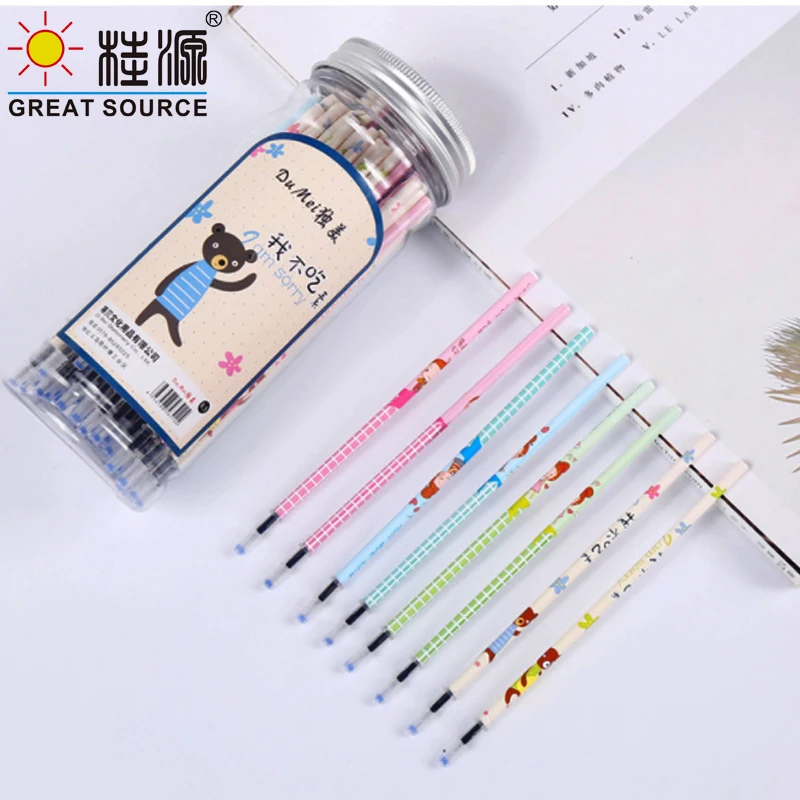 젤 펜 잉크 튜브 0.5mm, 일반 필기용 문구 바늘 팁 리필 튜브 (20 배럴)