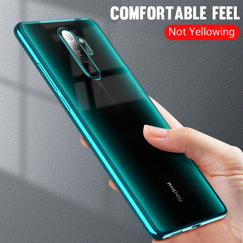 Прозрачный тонкий чехол для Xiaomi Hongmi Note 8 с лазерным покрытием Роскошный чехол из мягкого ТПУ чехол для Note 8 Pro Кристальный противоударный чехол для телефона