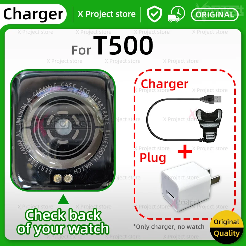 Smart Watch Charger Smartwatch T500 T500 Pro Watch Charging Cable Power Charger Smart