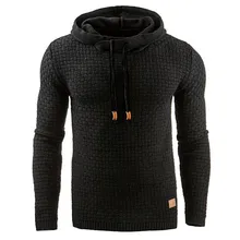 Горячая распродажа мужской свитер осень зима теплый вязаный мужской свитер с капюшоном Повседневный пуловер хлопковое пальто Pull Homme размера плюс 5xl