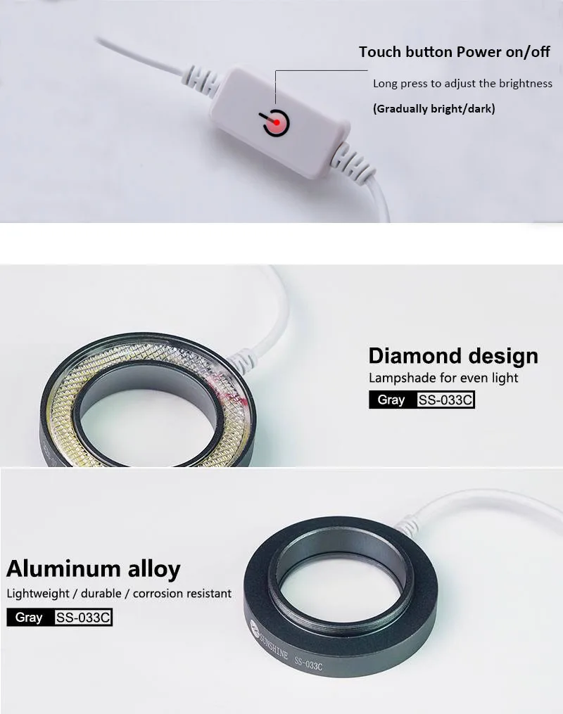 £13.12 Ss 033c Usb Adjustable Brightness Led Round Light With Uv Oil