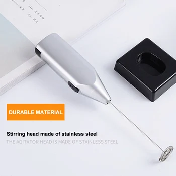 

Electric Milk Frother Drink Foamer Whisk Mixer Stirrer Coffee Cappuccino Creamer Whisk Kitchen Frothy Blend Whisker Egg Beater