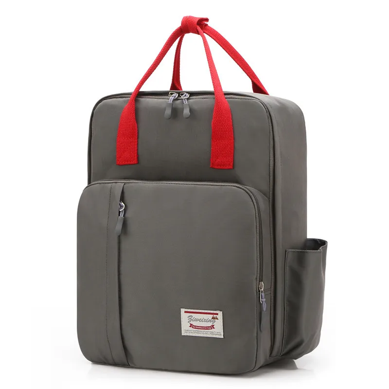 Сумка для детских подгузников, рюкзак для путешествий, детские сумки для мам, органайзер для подгузников, сумки для детских колясок, многофункциональный рюкзак для мам - Цвет: gray