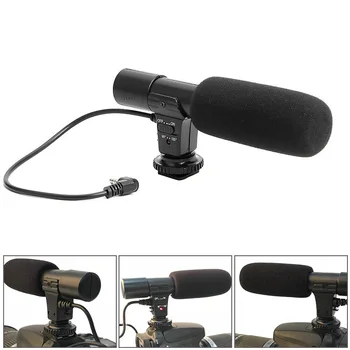 

3.5mm Universal Condenser Digital Stereo Video Camera Microphone Interview DV Photography Vlog Recording Studio Equipment