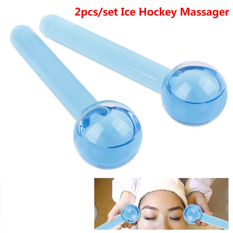 2pcs/lot Body Massager Beauty Ice Hockey Energy Beauty Crystal Beauty Water Wave Beauty Facial Massage Ball Neck Massager