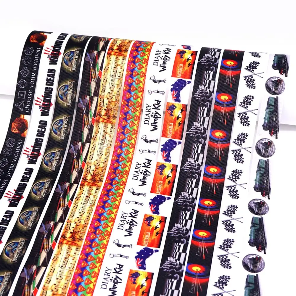 

DIY Craft Supplies cartoon character printed grosgrain ribbon, satin ribbon 10 yards. 31072-M12