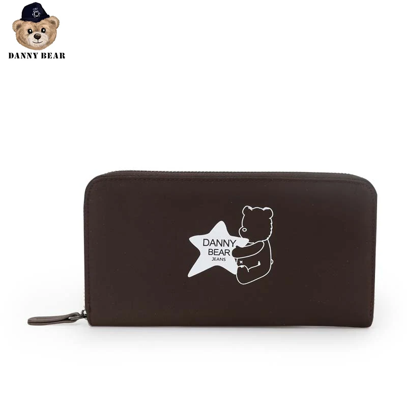 Danny медведь звезда принт длинный стильный кошелек на молнии ID держатель для карт