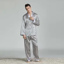 Feitong pijama hombre, Мужская Новая мода, черный, серый цвет, с длинными рукавами, с принтом, домашняя одежда, одежда для сна, Пижамный костюм, pijama masculino