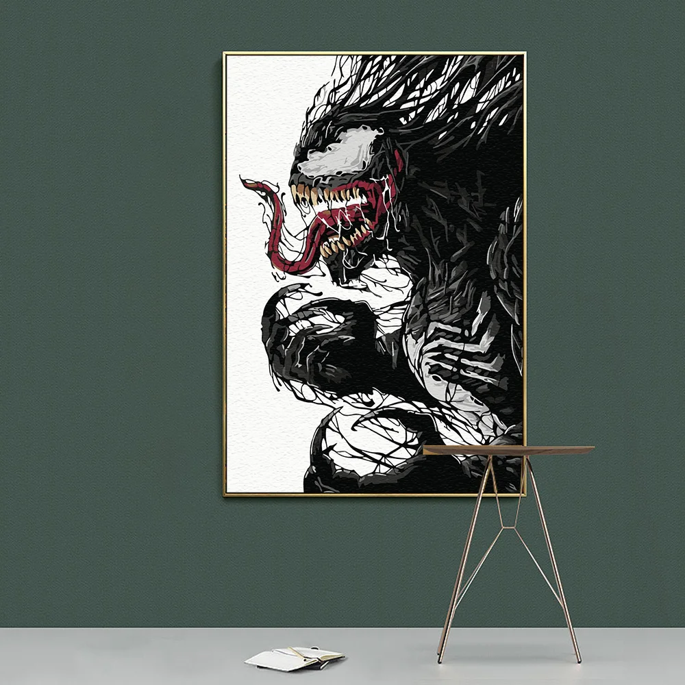 

Cartoon Characters Venom Figure Digital Oil Painting Anime Picture By Numbers Handmade Home Decor Art Supplies Unique Gift