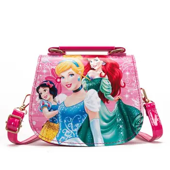 

Fashion Princess Mini Bag Children Handbag For Girls Cartoon Elsa Anna PU Waterproof Should Bag Kids Girls Female Messenger Bags