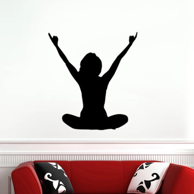 Наклейка на стену Yoga Girl с цитатами Будды Namaste наклейка для гостиной домашний