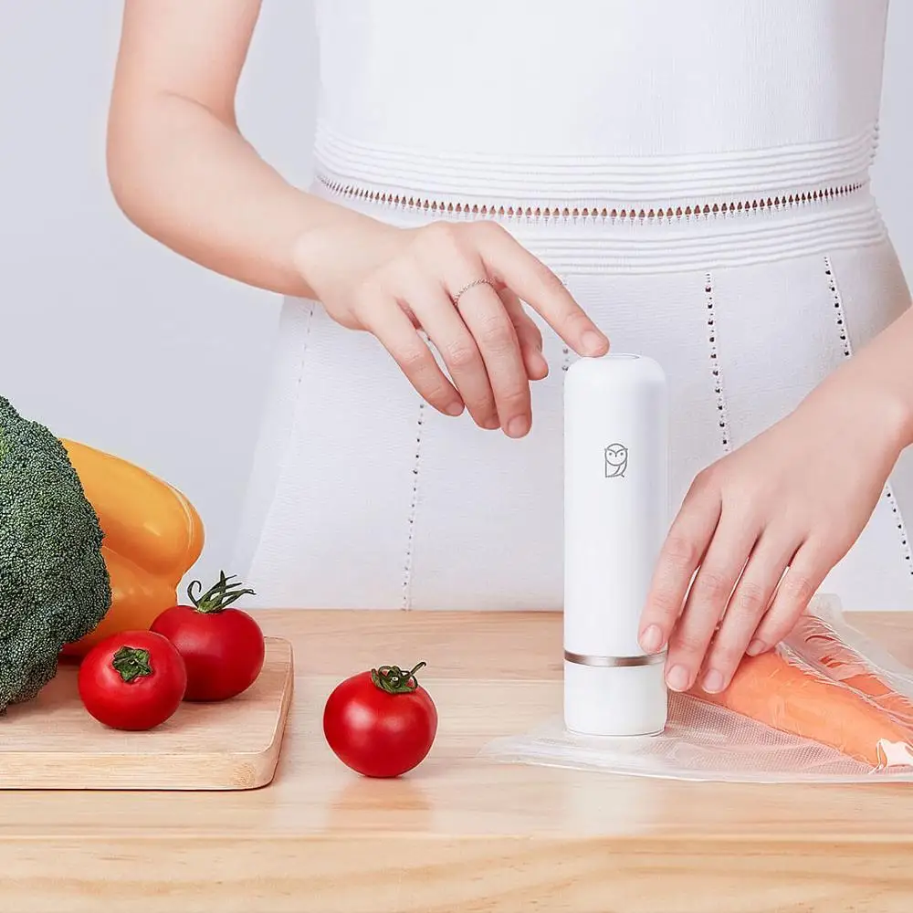 Xiaomi mijia Miaomiaoce мини электрический USB воздушный вакуумный насос 2 режима 3л/мин для хранения продуктов питания всасывающий насос+ 9 компрессионные мешки