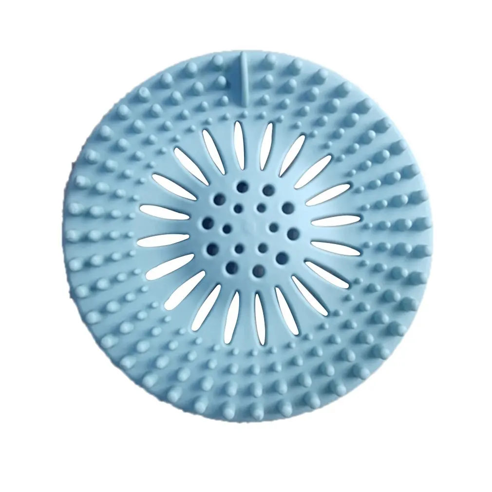 Круглый Слив для пола коврик Крышка Заглушка фильтр для воды душ слив крышки Раковина фильтр для волос пробка для ванной кухни - Цвет: Синий