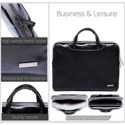 11,6 13,3 15,6 дюймов PU водонепроницаемый портфель для ноутбука сумка чехол для Macbook/lenovo/hp/Dell/Asus бизнес ноутбук сумка