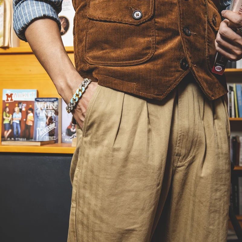 Vintage Style High Waisted Plaid Pants