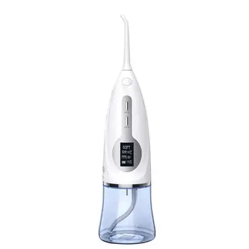 

3 Modes USB Rechargeable Oral Irrigator Portable IPX7 Water Dental Flosser Teeth Cleaner Floss Tooth Pick 2 Jet Tips 300ml