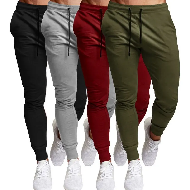 WENYUJH, новинка, мужские спортивные и свободные брюки, полная длина, одноцветные, универсальные, для бега, на шнурке, тренировочные штаны для фитнеса