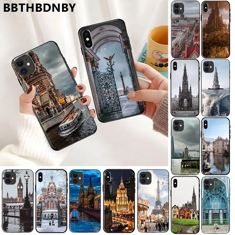 Чехол для телефона Россия ТПУ Черный чехол iPhone 11 pro XS MAX 8 7 6 6S Plus X 5 5S SE XR | Мобильные