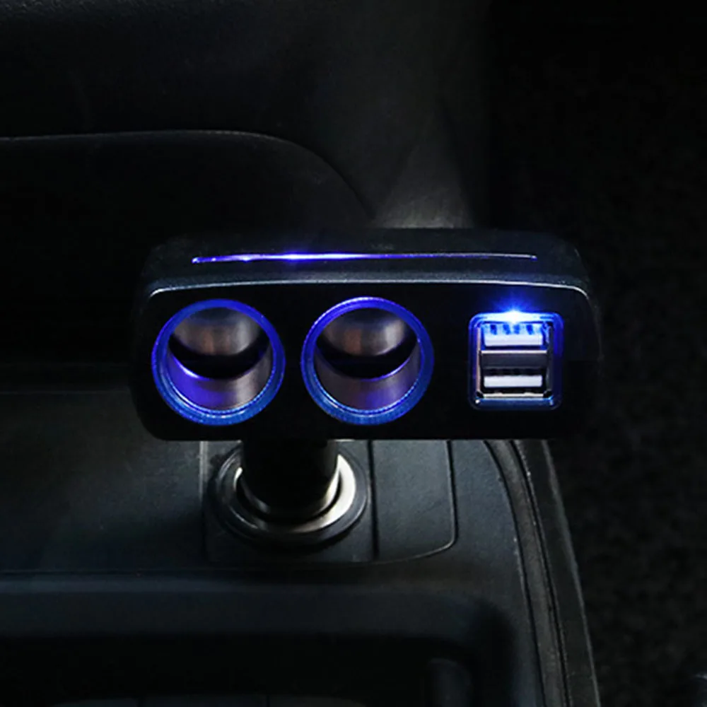 3.1A устройство для автомобиля с двумя портами USB прикуриватель 2-полосная гнездо Зарядное устройство SD-1918 DC12V 24V