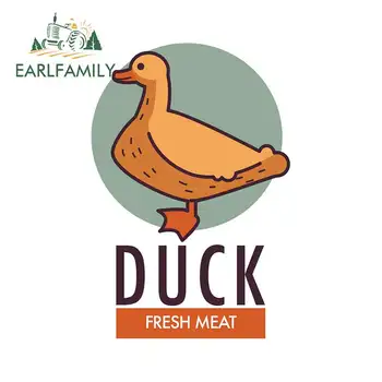 

EARLFAMILY 13cm x 8.8cm for Duck Fresh Meat Commercial Logo Personality Car Stickers Car Accessories Waterproof Decals