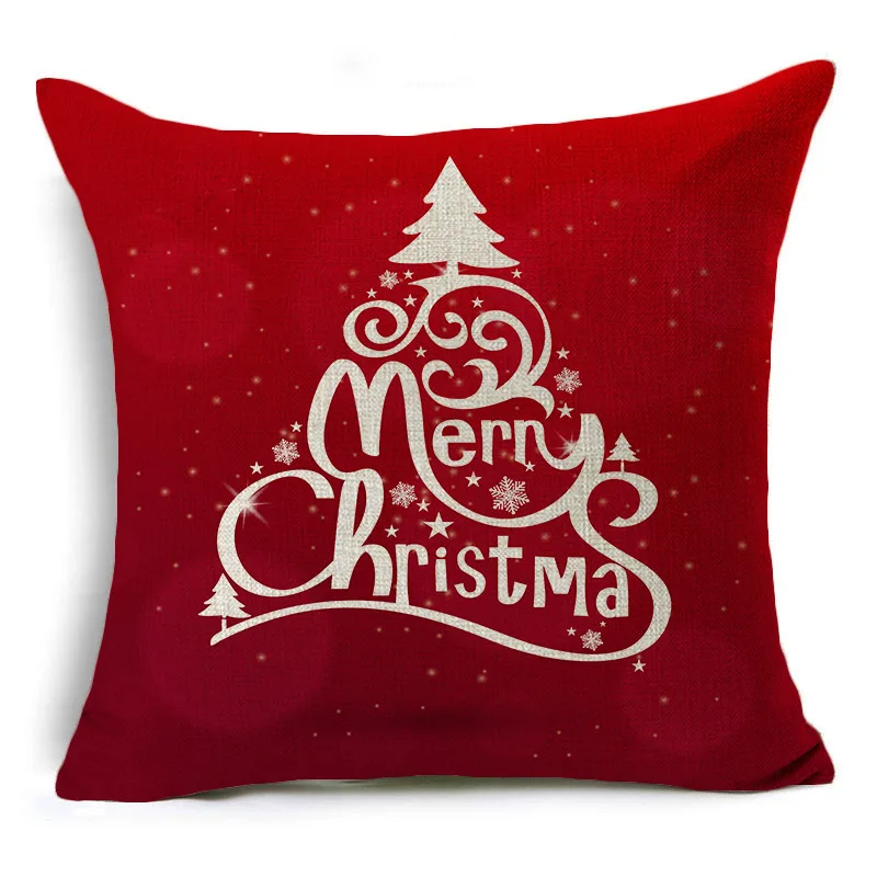 Новогодние ёлки подарки накидки на подушки, северными оленями Рождественские декоративные Чехлы для подушек для украшения дома, дивана, автомобиль диван размером 45*45 см постельное белье премиум-класса - Цвет: YMDS3-1