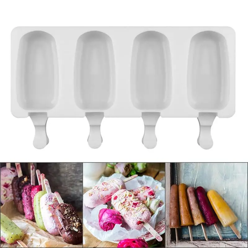 4 силиконовые полости форма для мороженого поднос для мороженого ...