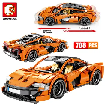 

708pcs Creator City Pull Back Vehicle Building Blocks Technic Racing Car Model Bricks Toys for Children Christmas Gifts
