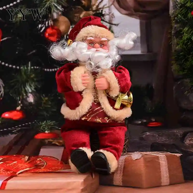 Christmas Santa Swedish Stuffed Toy Cloth Santa Doll Gnome Scandinavian Tomte Nisse Sockerbit Dwarf Elf Home Ornaments Goods - Цвет: red 3