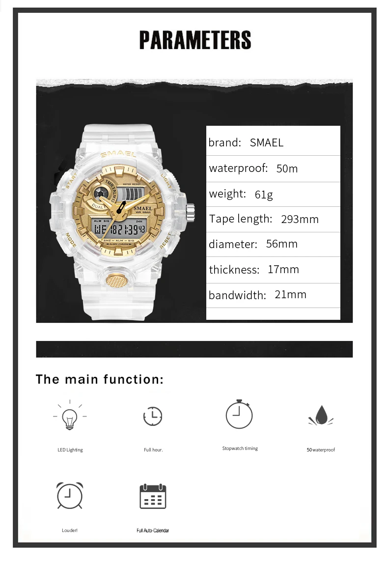 top Sports Watches SMAEL Sport Watch Men Waterproof Top Brand Digital Watches Quality Plastic Watch Band Dual Display Wristwatch Relogio Masculino solar sports watch