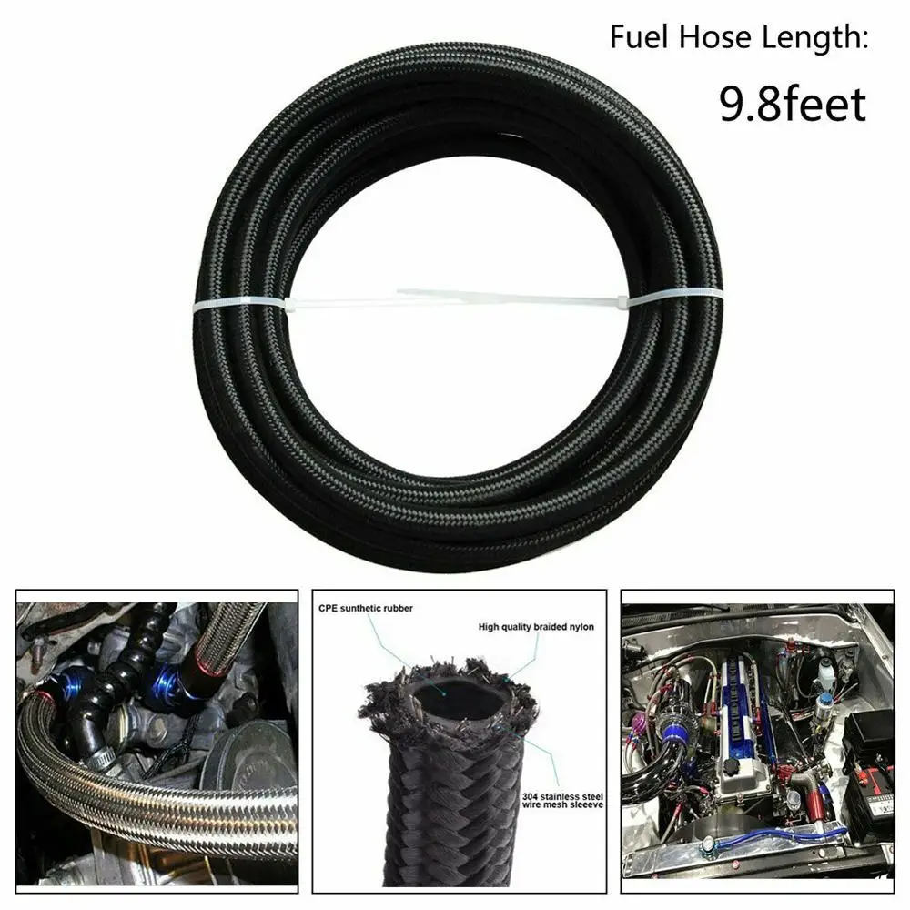 EVIL ENERGY 8AN Nylon Braided CPE Fuel Line Kit 10FT EVIL ENERGY 8AN Nylon Braided CPE Fuel Line Kit 10FT