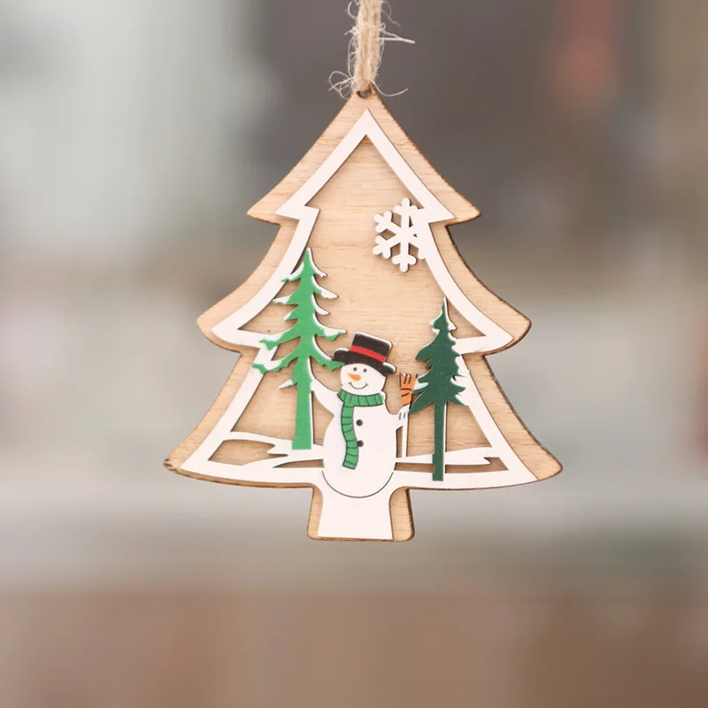 Рождественские украшения для рождественской елки, Декор, деревянный подарок, Санта-Клаус, лось, собака, звезда, подвеска, Рождественское украшение для дома, детский подарок, navidad