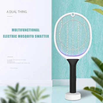 

3000V Electric Insect Racket Swatter Zapper Handheld USB 1200mAh Rechargeable Mosquito Swatter Kill Fly Bug Zapper Killer Trap