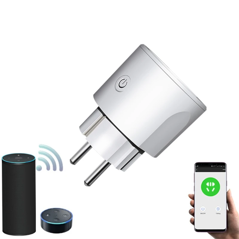 Смарт 16A Wi-Fi ЕС Plug приложение дистанционное управление розетка работает с amazon alexa, amazon alexa, поддержка IFTTT