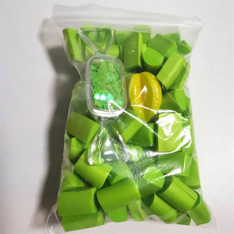 Многоцветный спонж Slime Bead chunks Lizun дополнение поставки слаймов аксессуары наполнитель подвески для слизи пена глина грязь - Цвет: Зеленый