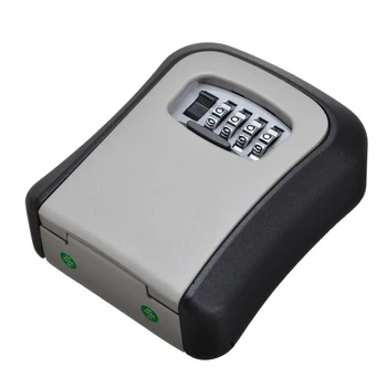 

Key Safe Box Aluminium Alloy Home Safety Password Security Lock Storage Boxes with 4 Codes KS008 for Outdoor Indoor Use