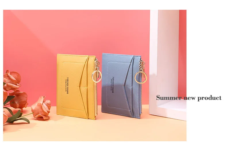 WEICHEN кошелек женский короткий на молнии Zero кошелек Forever Young сумка для карт мини кошелек